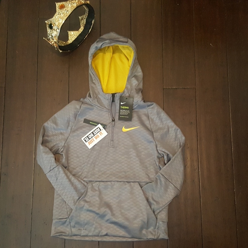 Kids Nike Therma Dri fit hoodie Silver [ new ]
